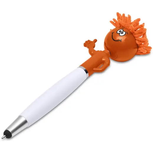Altitude Moptopper Thumbs-Up Stylus Ball Pen & Screen Cleaner Orange